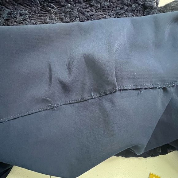 Alice + Olivia Blue Sleeveless Textured Floral Full Length Maxi Dress Size 4 - Picture 10 of 16